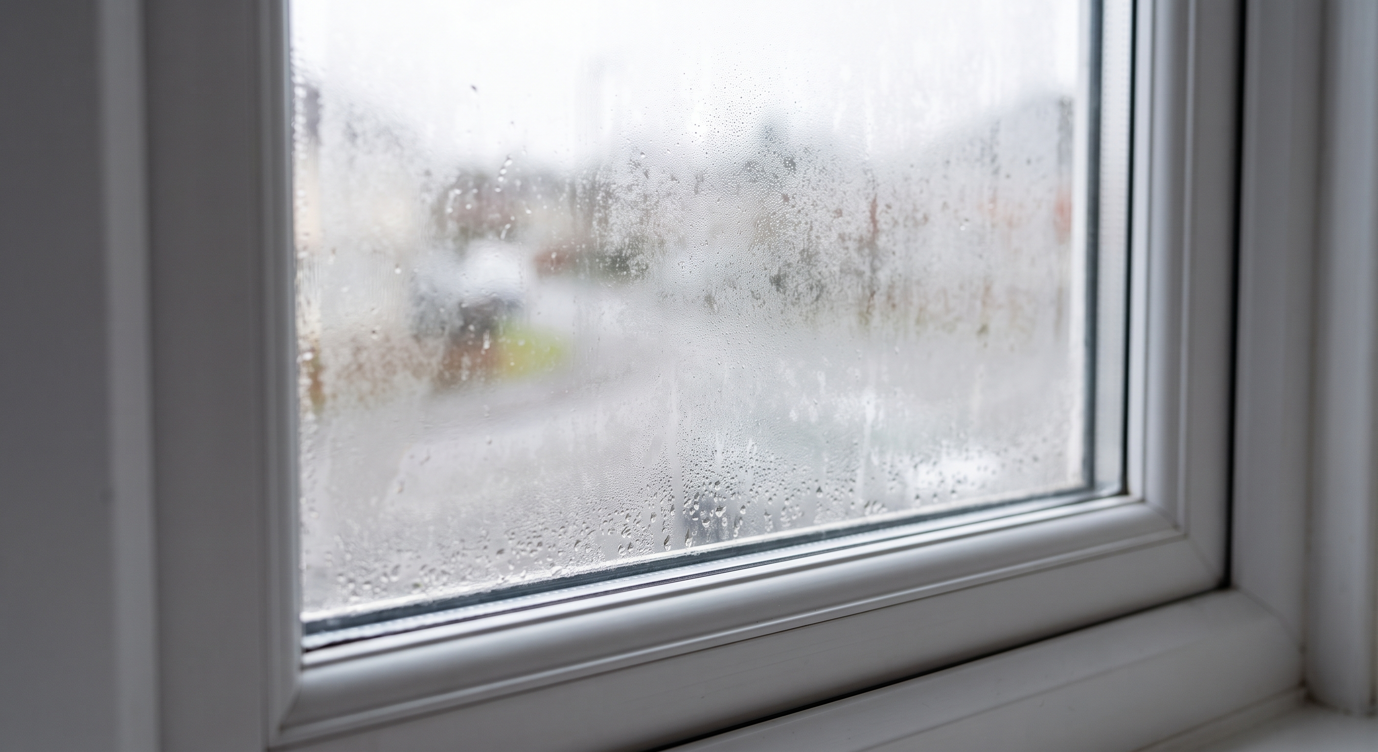 Misted double glazing